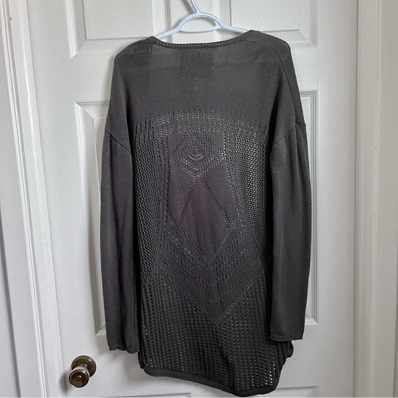 Element cardigan vest sweater gray knit open front women size medium / Large - Picture 4 of 5
